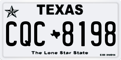 TX license plate CQC8198
