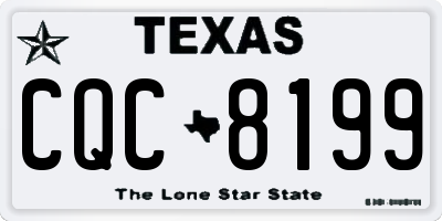 TX license plate CQC8199