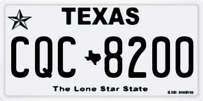 TX license plate CQC8200