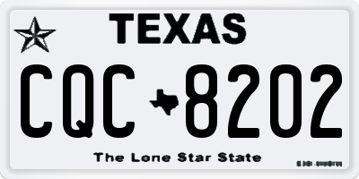 TX license plate CQC8202