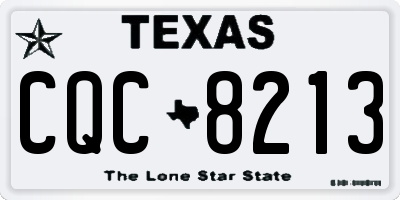 TX license plate CQC8213
