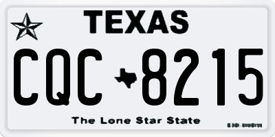 TX license plate CQC8215