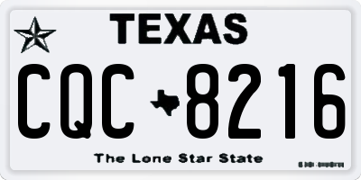 TX license plate CQC8216
