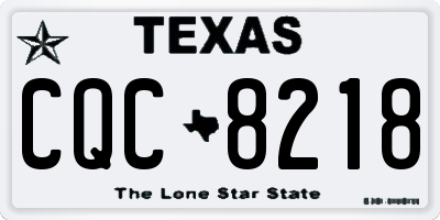 TX license plate CQC8218
