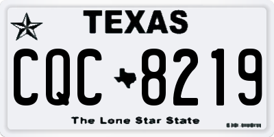 TX license plate CQC8219