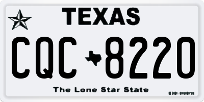 TX license plate CQC8220