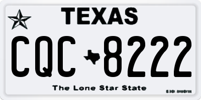 TX license plate CQC8222