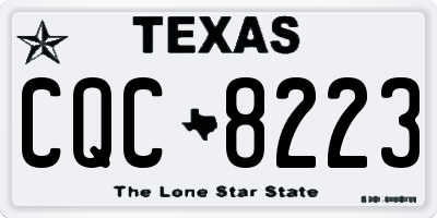 TX license plate CQC8223