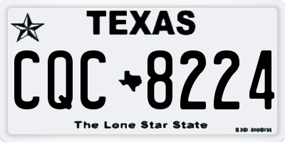 TX license plate CQC8224