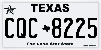TX license plate CQC8225