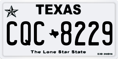 TX license plate CQC8229