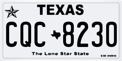TX license plate CQC8230