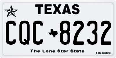 TX license plate CQC8232