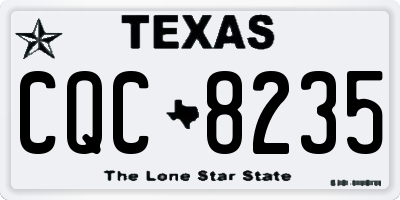 TX license plate CQC8235