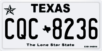 TX license plate CQC8236