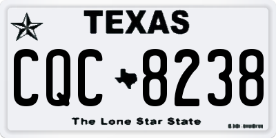 TX license plate CQC8238