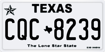 TX license plate CQC8239