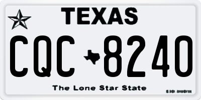 TX license plate CQC8240