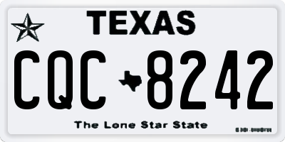 TX license plate CQC8242