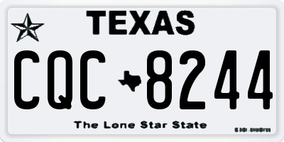 TX license plate CQC8244