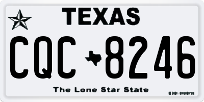 TX license plate CQC8246