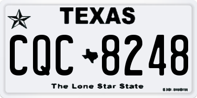 TX license plate CQC8248