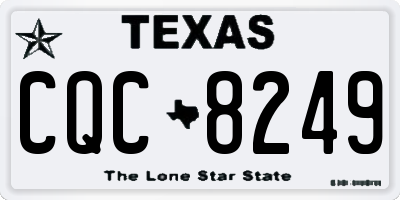 TX license plate CQC8249