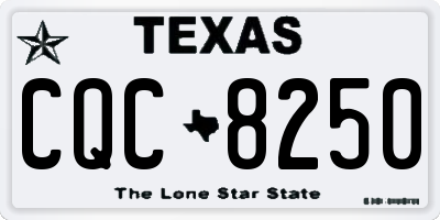 TX license plate CQC8250
