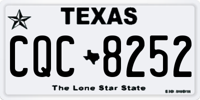 TX license plate CQC8252