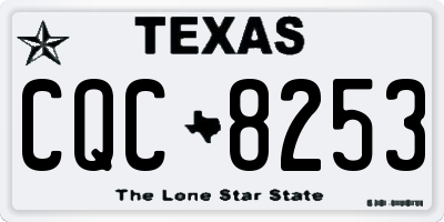 TX license plate CQC8253