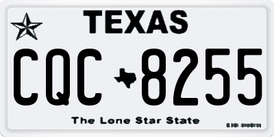 TX license plate CQC8255