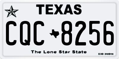 TX license plate CQC8256