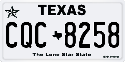 TX license plate CQC8258