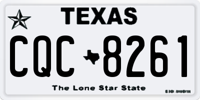TX license plate CQC8261