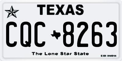 TX license plate CQC8263