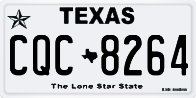 TX license plate CQC8264