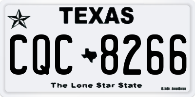 TX license plate CQC8266