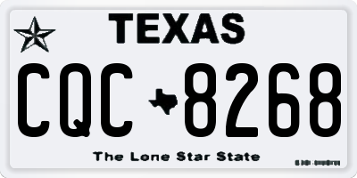 TX license plate CQC8268