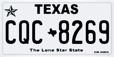 TX license plate CQC8269