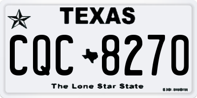 TX license plate CQC8270
