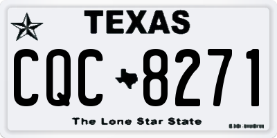 TX license plate CQC8271