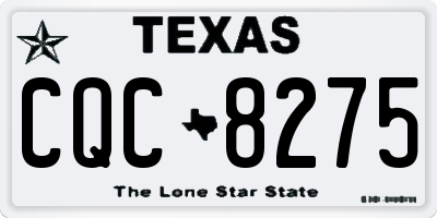 TX license plate CQC8275