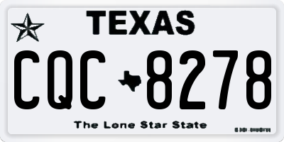 TX license plate CQC8278