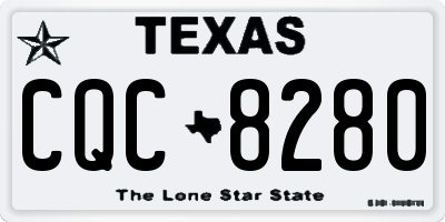 TX license plate CQC8280