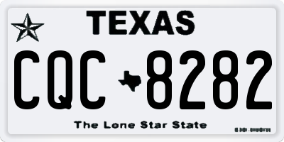TX license plate CQC8282