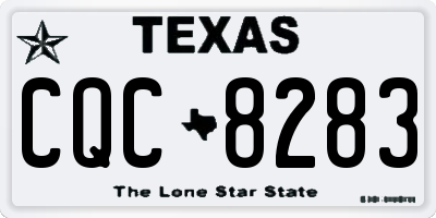 TX license plate CQC8283