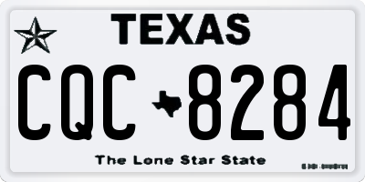 TX license plate CQC8284