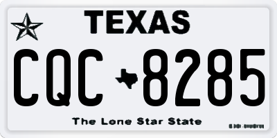 TX license plate CQC8285