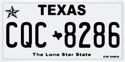 TX license plate CQC8286