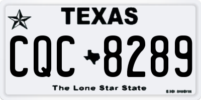 TX license plate CQC8289